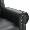 Massage Recliner Chair Black Shiny Faux Leather