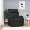 Recliner Chair Black Faux Leather