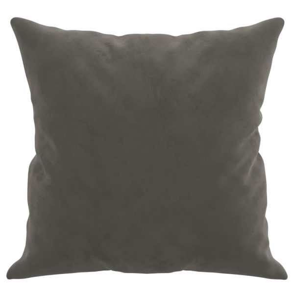 Throw Pillows 2 pcs Dark Grey 40×40 cm Velvet