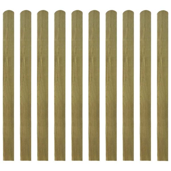 30 pcs Impregnated Fence Slats Wood 120 cm