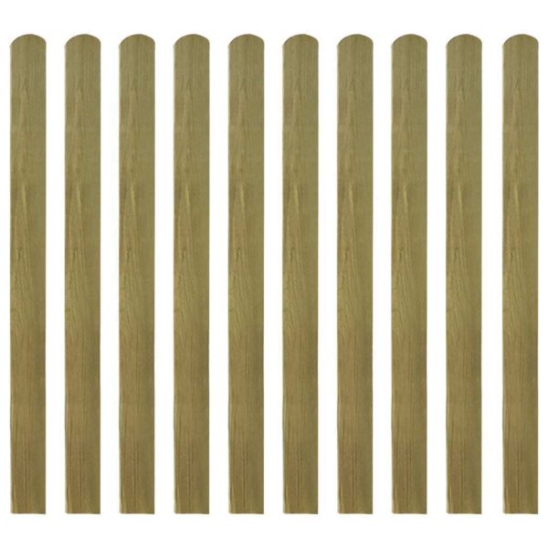 Impregnated Fence Slats 10 pcs Wood 100 cm