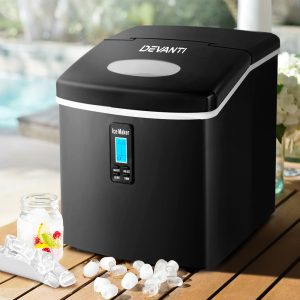 3.2L Portable Ice Cube Maker Machine Benchtop Counter Black