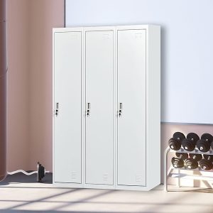 Three-Door Side by Side Office Gym Shed Storage Locker