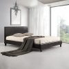 Renmark Double PU Leather Bed Frame Black