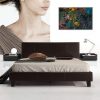 Renmark Queen PU Leather Bed Frame Brown