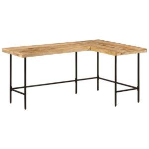 Desk 165x110x77 cm Solid Wood Mango and Iron