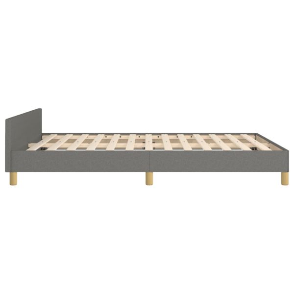 Bed Frame Dark Grey 107×203 cm King Single Size Fabric