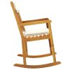 Rocking Chair with Cushions Solid Wood Acacia