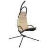 Garden Swing Chair with Cushion Cream Oxford Fabric and Steel