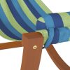 Rocking Hammock for Kids Blue and Green Fabric