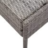 5 Piece Garden Sofa Set with Cushions Poly Rattan Grey