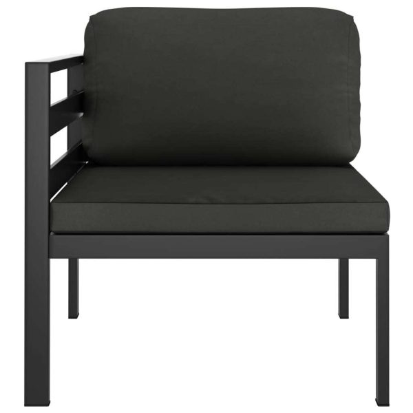 Sectional Corner Sofa 1 pc with Cushions Aluminium Anthracite