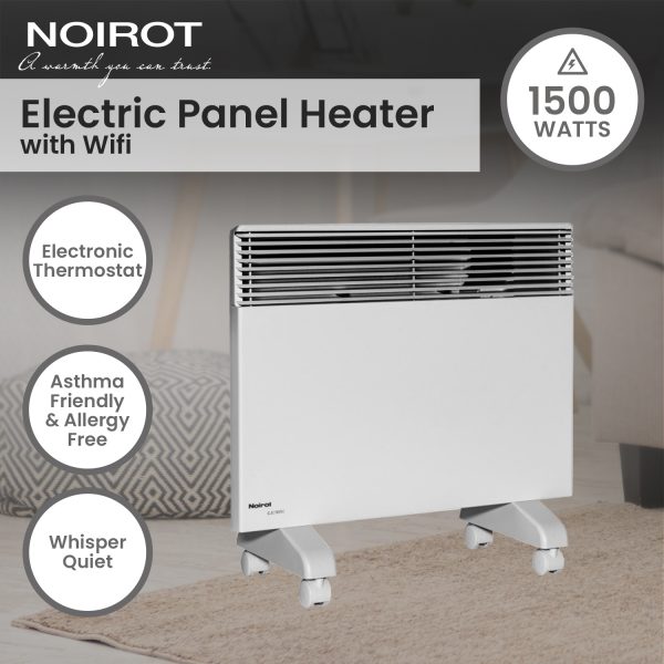 Noirot 7358-5TPRO 1500W Spot Plus Refurbished ElectricPanel Heater with Wi-Fi Timer