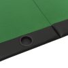 10-Player Folding Poker Tabletop Green 208x106x3 cm