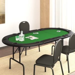 10-Player Folding Poker Table 206x106x75 cm