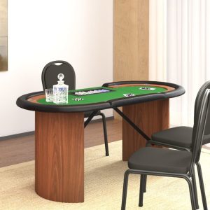 10-Player Poker Table with Chip Tray 160x80x75 cm