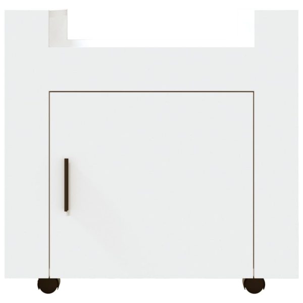 Desk Trolley White 60x45x60 cm Engineered Wood