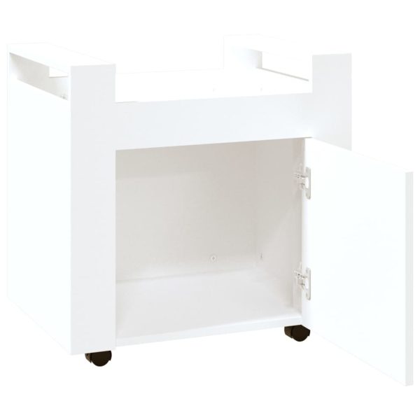 Desk Trolley White 60x45x60 cm Engineered Wood
