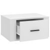 Sandhurst Wall-mounted Bedside Cabinet White 50x36x25 cm