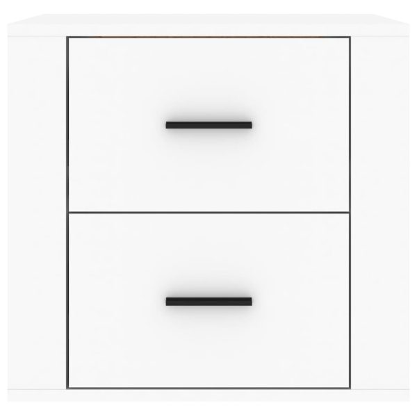 Detroit Wall-mounted Bedside Cabinet White 50x36x47 cm