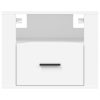 Amersham Wall-mounted Bedside Cabinet White 50x36x40 cm