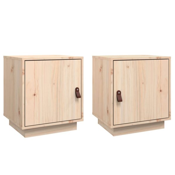 Syosset Bedside Cabinets 2 pcs 40x34x45 cm Solid Wood Pine