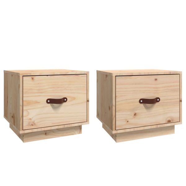 Huber Bedside Cabinets 2 pcs 40x34x35 cm Solid Wood Pine