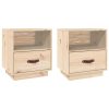 Davenport Bedside Cabinets 2 pcs 40x34x45 cm Solid Wood Pine