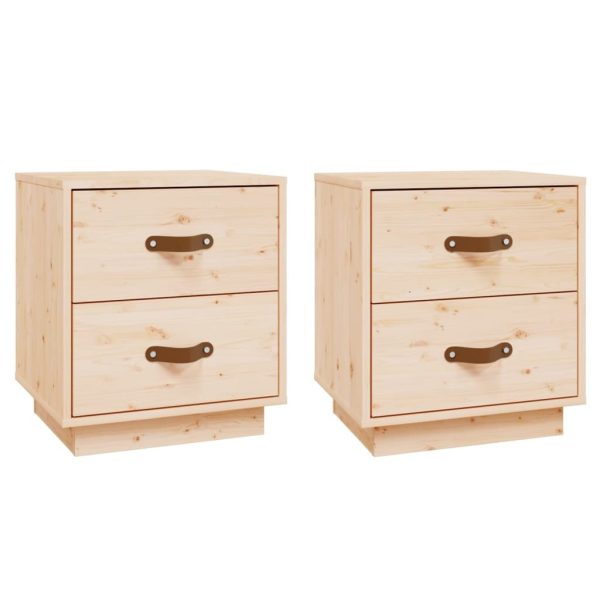 Calexico Bedside Cabinets 2 pcs 40x34x45 cm Solid Wood Pine