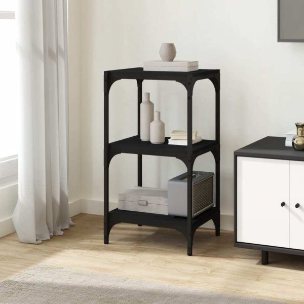 Book Cabinet Black 40x33x70.5 cm Engineered Wood and Steel