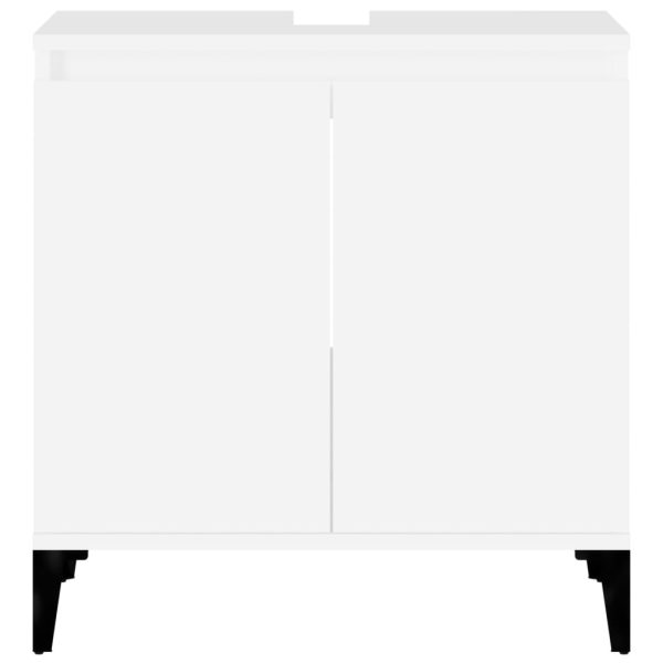 Sink Cabinet White 58x33x60 cm Engineered Wood