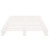 Bed Frame White 92×187 cm Solid Wood Pine Single Bed Size