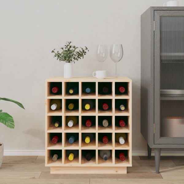 Wine Cabinet 55.5x34x61 cm Solid Wood Pine