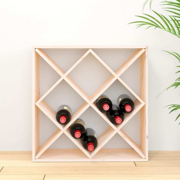 Wine Cabinet 62x25x62 cm Solid Wood Pine