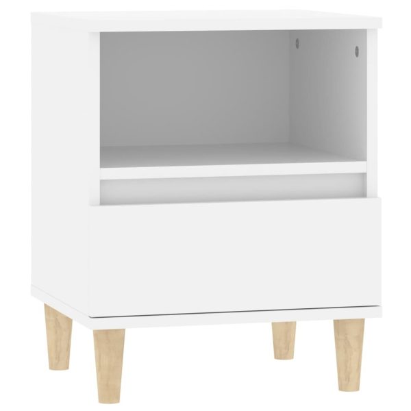 Hermiston Bedside Cabinet White 40x35x50 cm