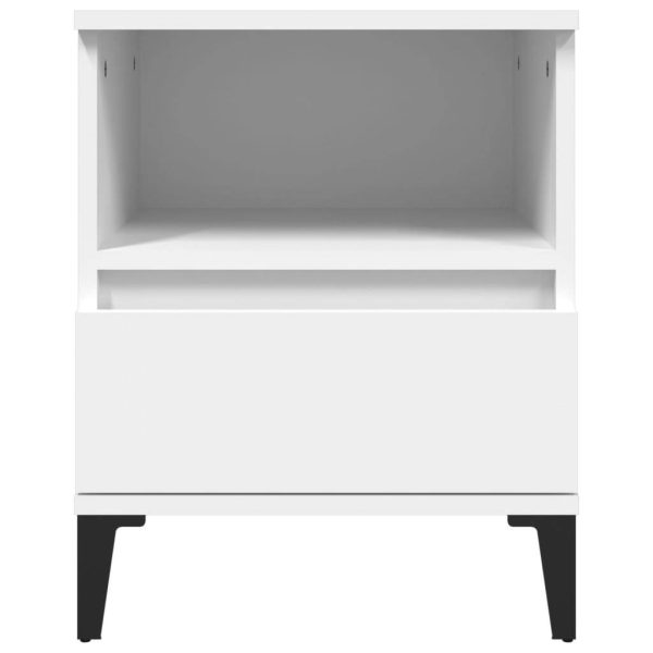 Clarksburg Bedside Cabinet White 40x35x50 cm