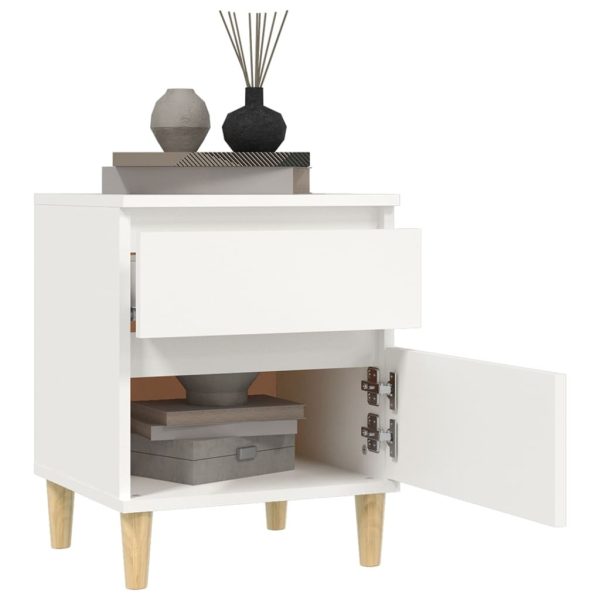 Amherst Bedside Cabinet White 40x35x50 cm