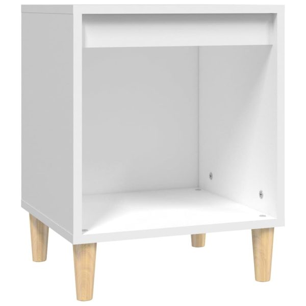 Adobes Bedside Cabinet White 40x35x50 cm Engineered Wood