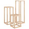 3 Piece Plant Stand Set Solid Wood Pine