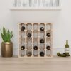 Wine Rack 58.5x33x60.5 cm Solid Wood Pine
