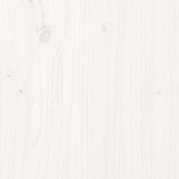 Headboard White 185.5x4x100 cm Solid Wood Pine