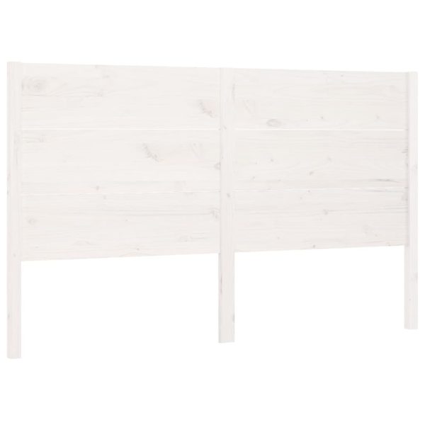 Headboard White 141x4x100 cm Solid Wood Pine