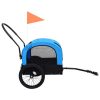 2-in-1 Pet Bike Trailer and Jogging Stroller Blue and Black
