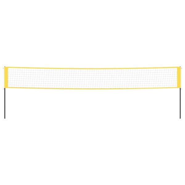 Badminton Net Yellow and Black 600×155 cm PE Fabric