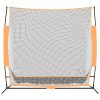 Golf Practice Net Black and Orange 215x107x216 cm Polyester