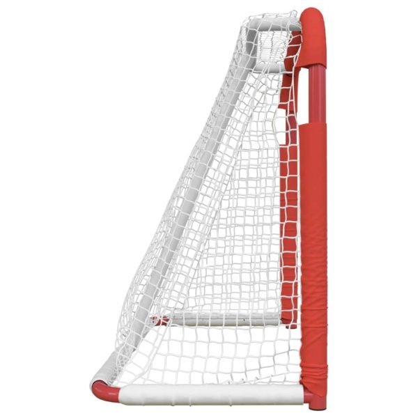 Hockey Goal Red and White 137x66x112 cm Polyester