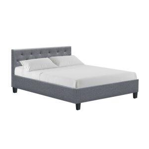 Local Pickup - Bed Frame Fabric- Grey Double