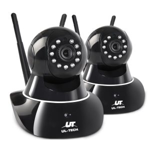 Local Pickup - UL Tech Set of 2 1080P Wireless IP Cameras - Black