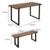 Dining Table Bench Set 2xDining Chairs Industrial  Cafe Restaurant