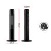 Electric Ceramic Tower Heater 3D Flame Oscillating Remote Control 2000W